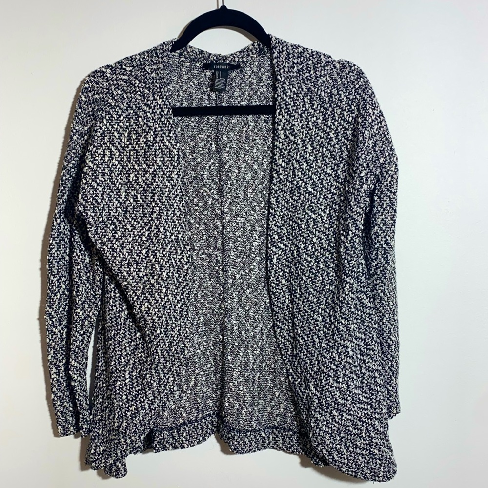 Black and white knit Cardigan